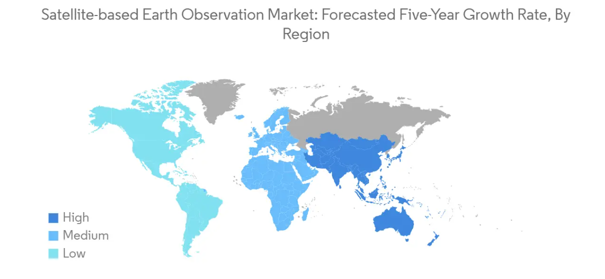 Market Analysis of Satellite-based Earth Observation Market: Forecasted Growth Rate by Region